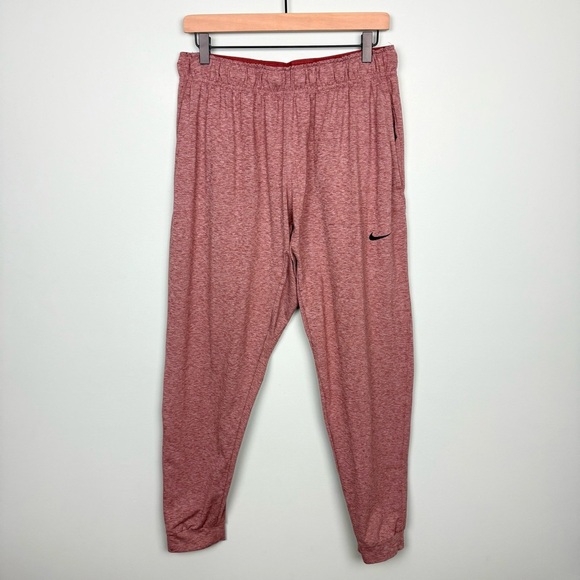 Men's Nike Dri-Fit Red Marled Jogger Sweatpants - Picture 2 of 7